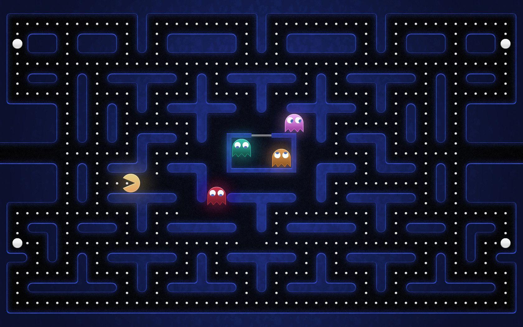 1680x1050 Pacman Wallpaper