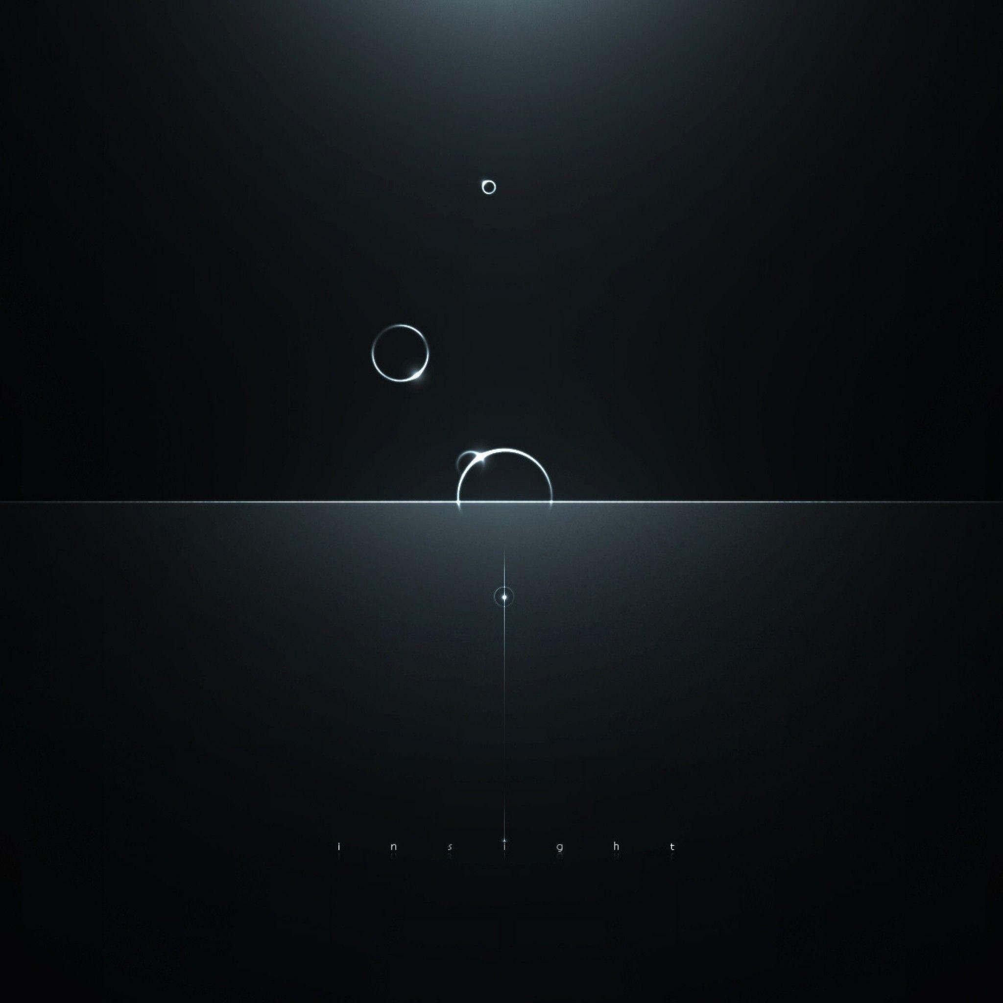 2048x2048 Dark Minimalist Wallpaper
