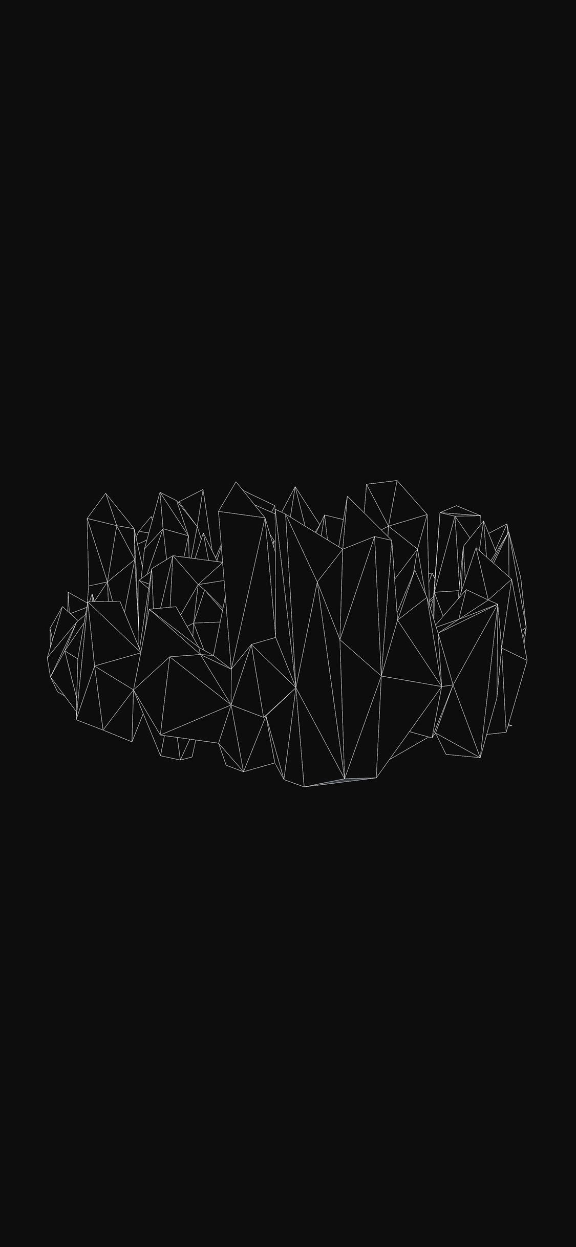 1125x2436 iPhone wallpaper. metaballer poly dark minimal