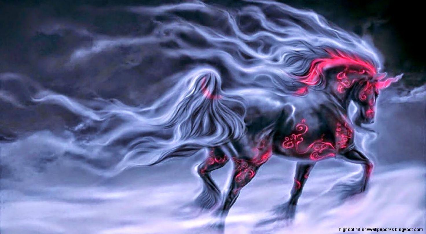 1472x810 Black unicorn wallpaper