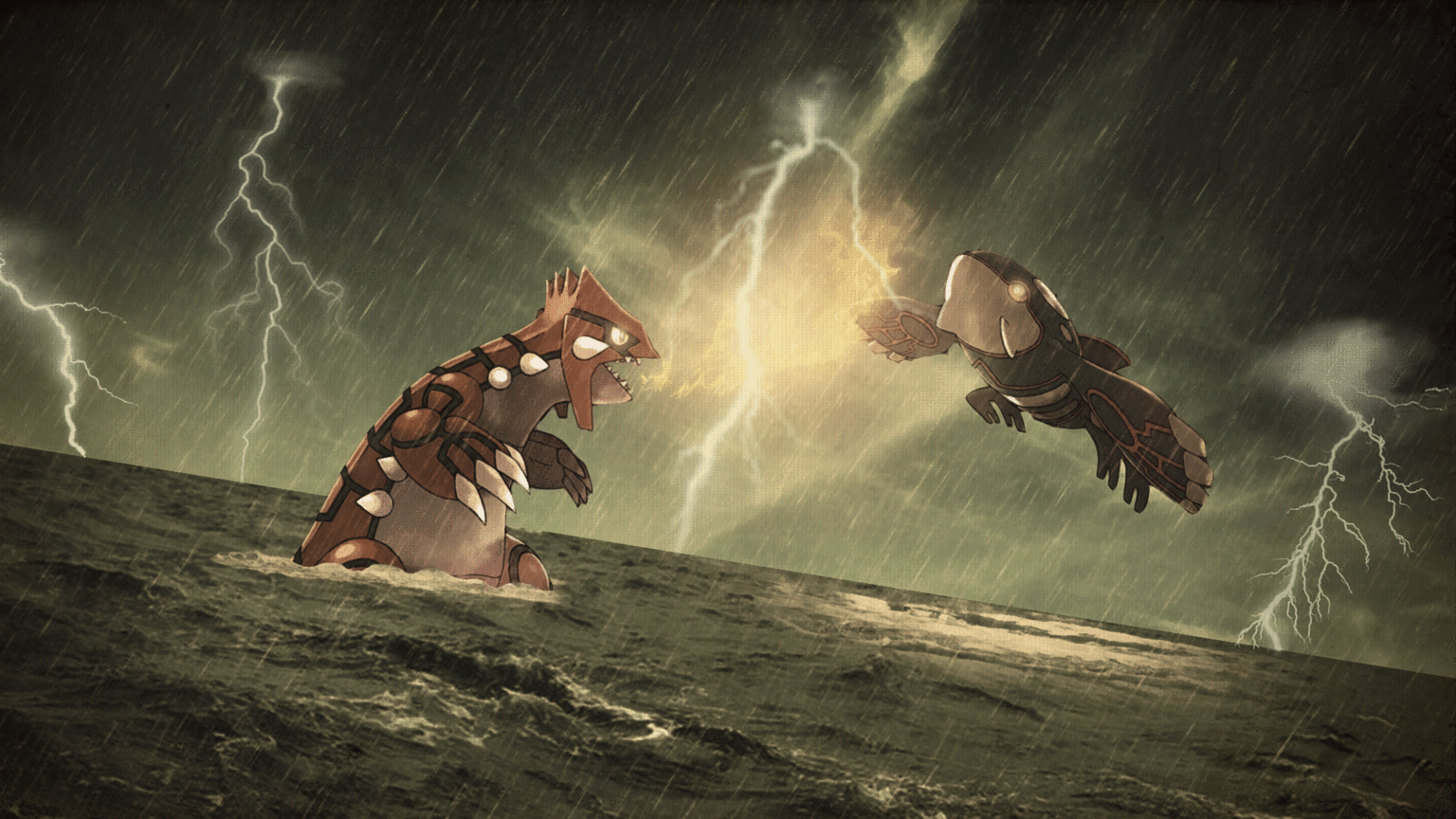 1536x864 Groudon vs Kyogre Wallpaper. HD Wallpaper. HD