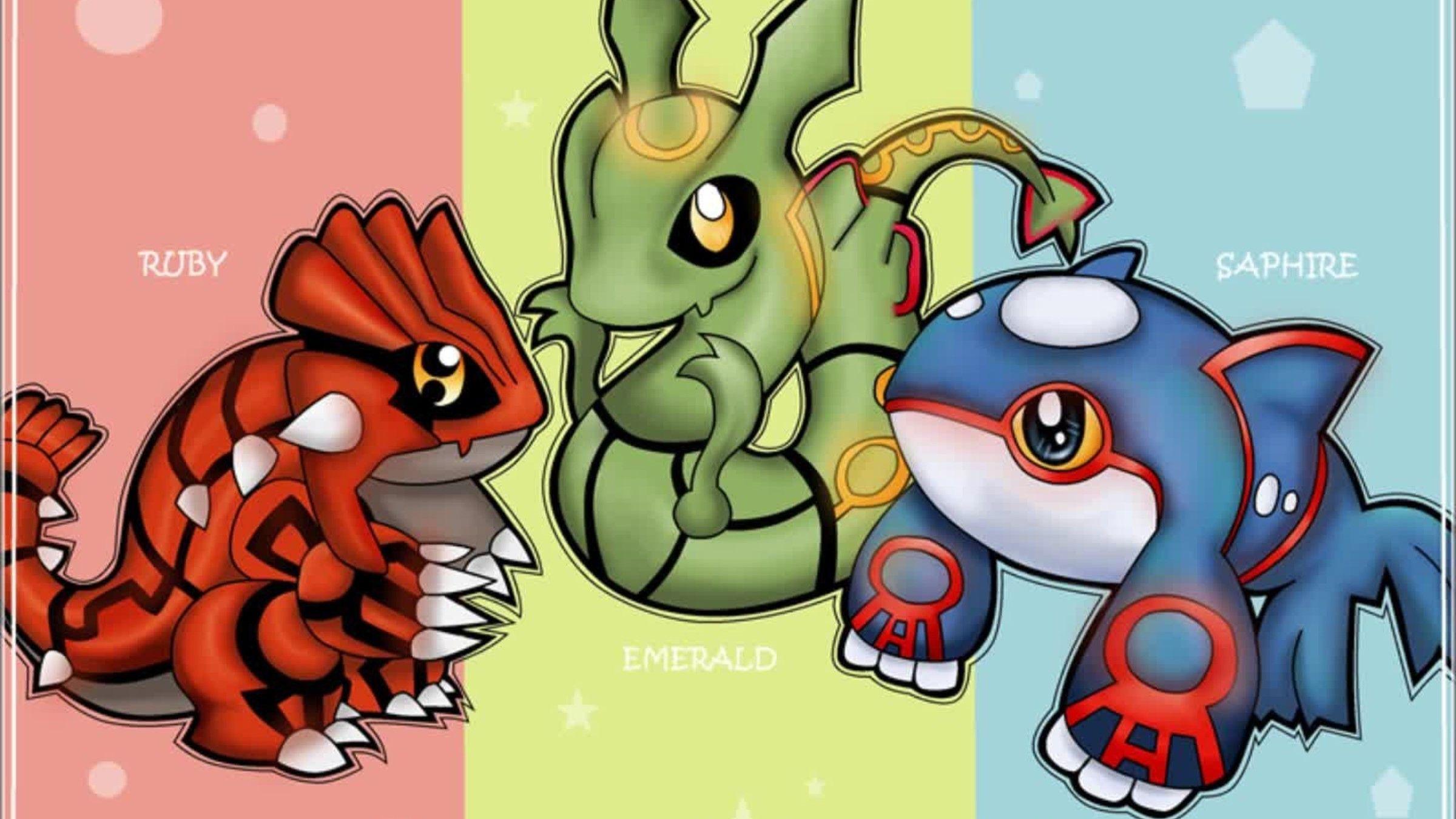 2400x1350 Pokemon kyogre rayquaza wallpaper. PC