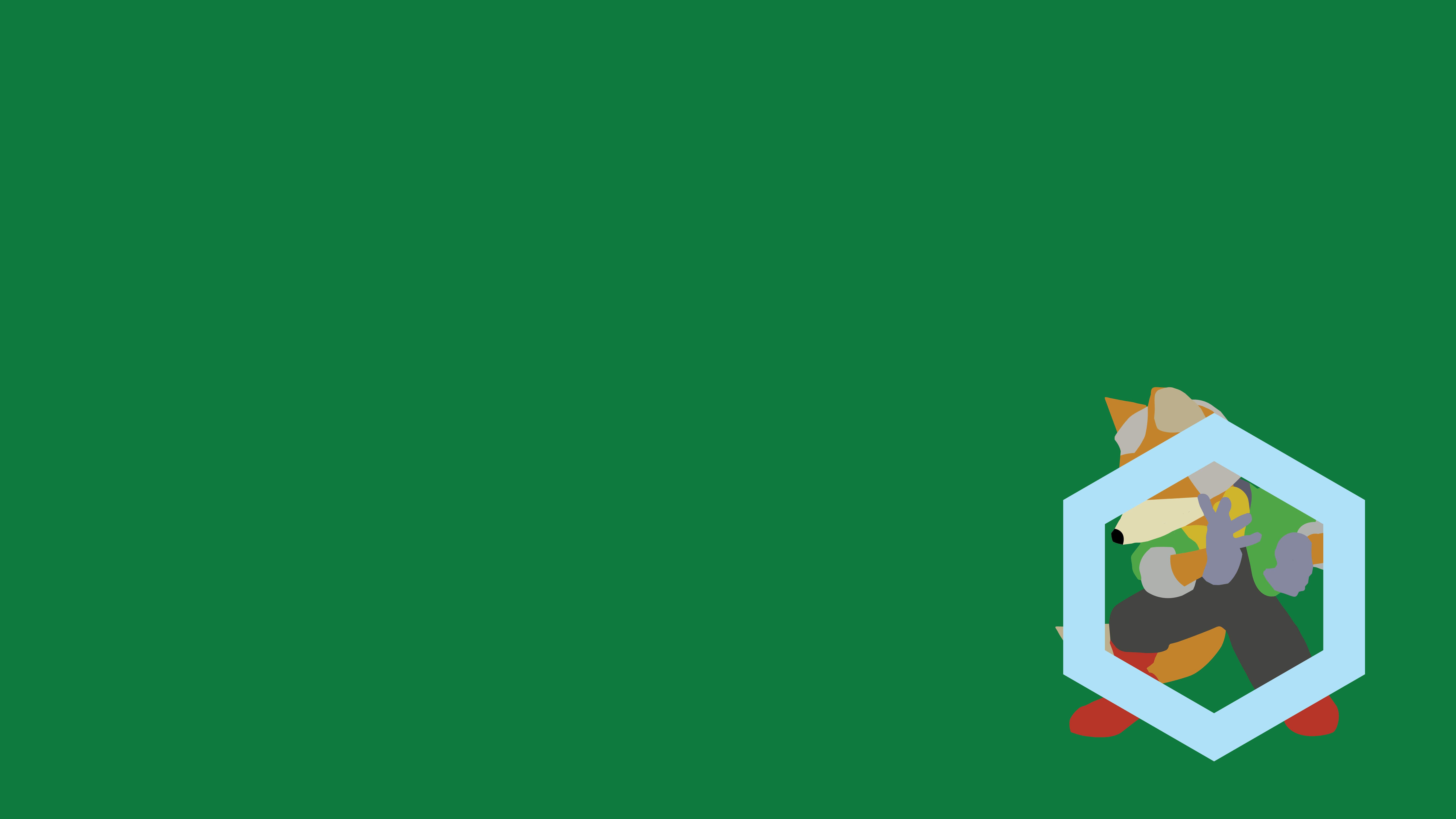 8000x4500 Fox and Peach Minimalist Melee