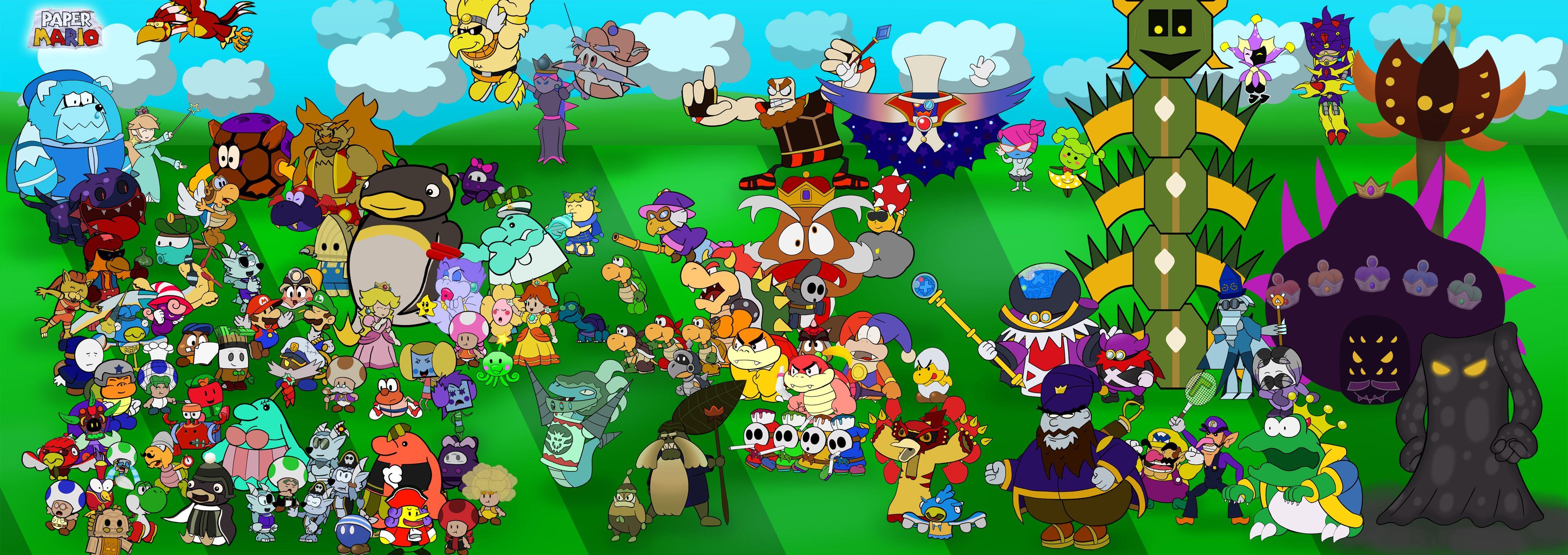 4537x1607 Mario & Luigi: Bowser's Inside Story + Bowser Jr.'s Journey
