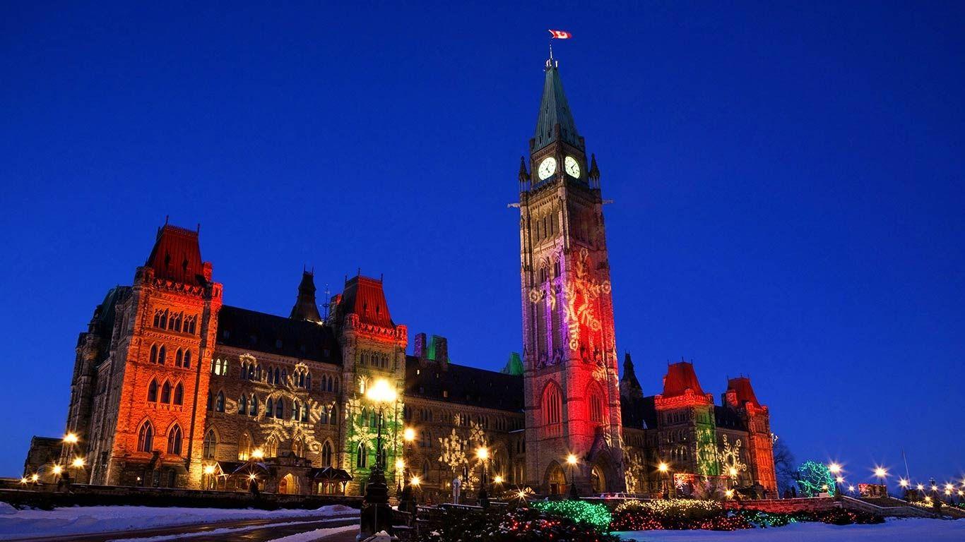1366x768 Parliament of Canada Wallpaper 5 X 768