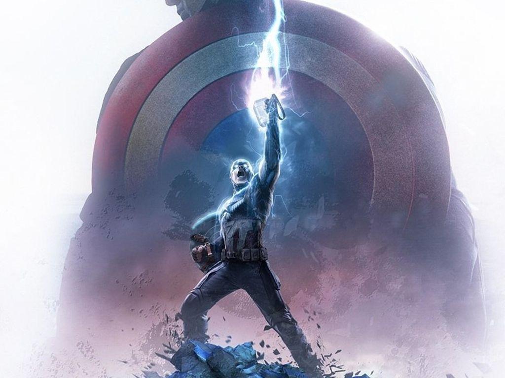 1024x768 Captain America Thor Hammer 1024x768 Resolution Wallpaper, HD Artist 4K Wallpaper, Image, Photo and Background