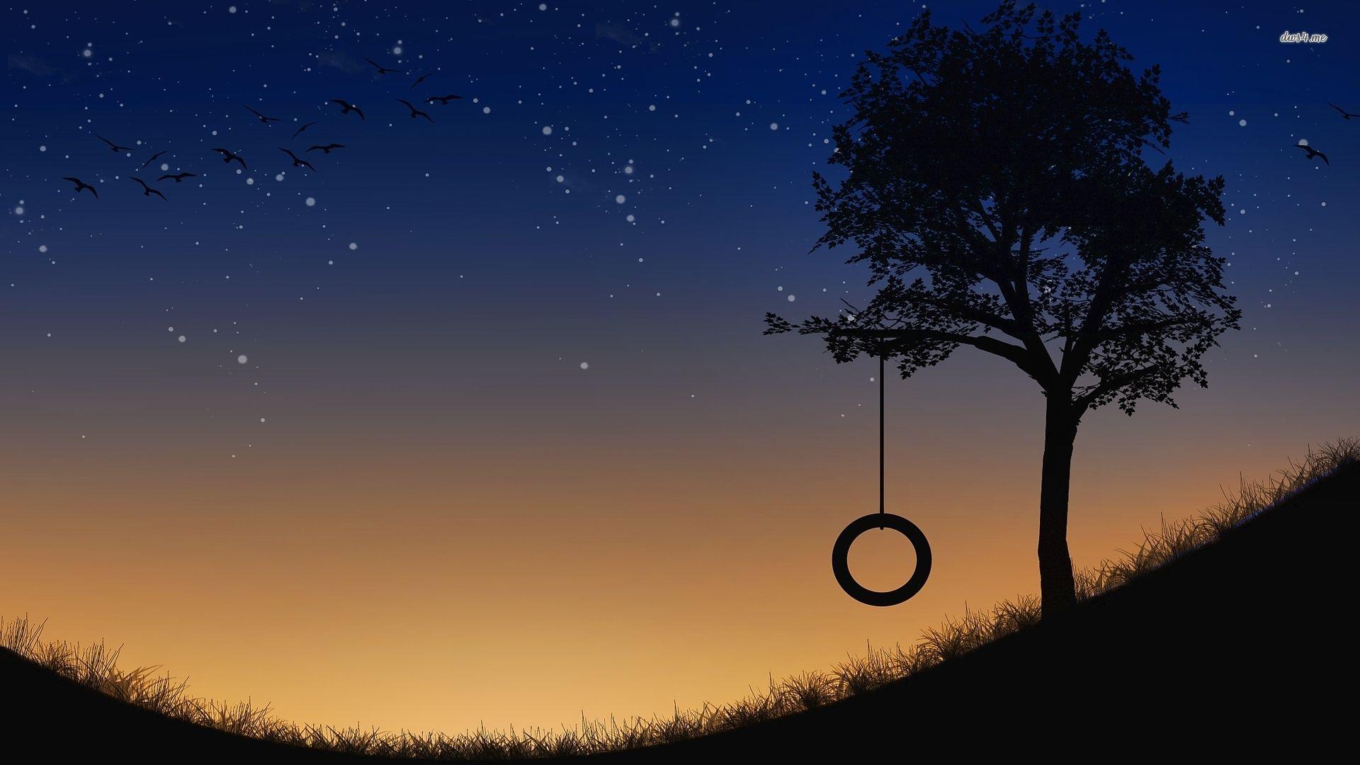 1920x1080 Swing in the tree wallpaper wallpaper