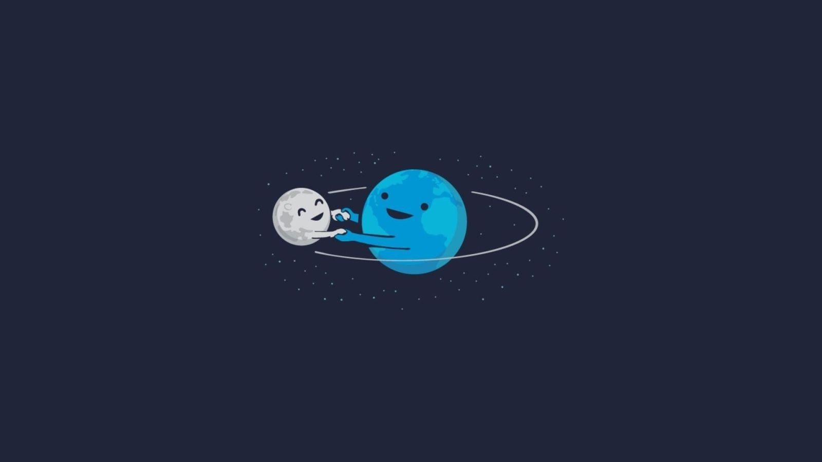 1600x900 Earth and Moon dance Desktop wallpaper 1600x900