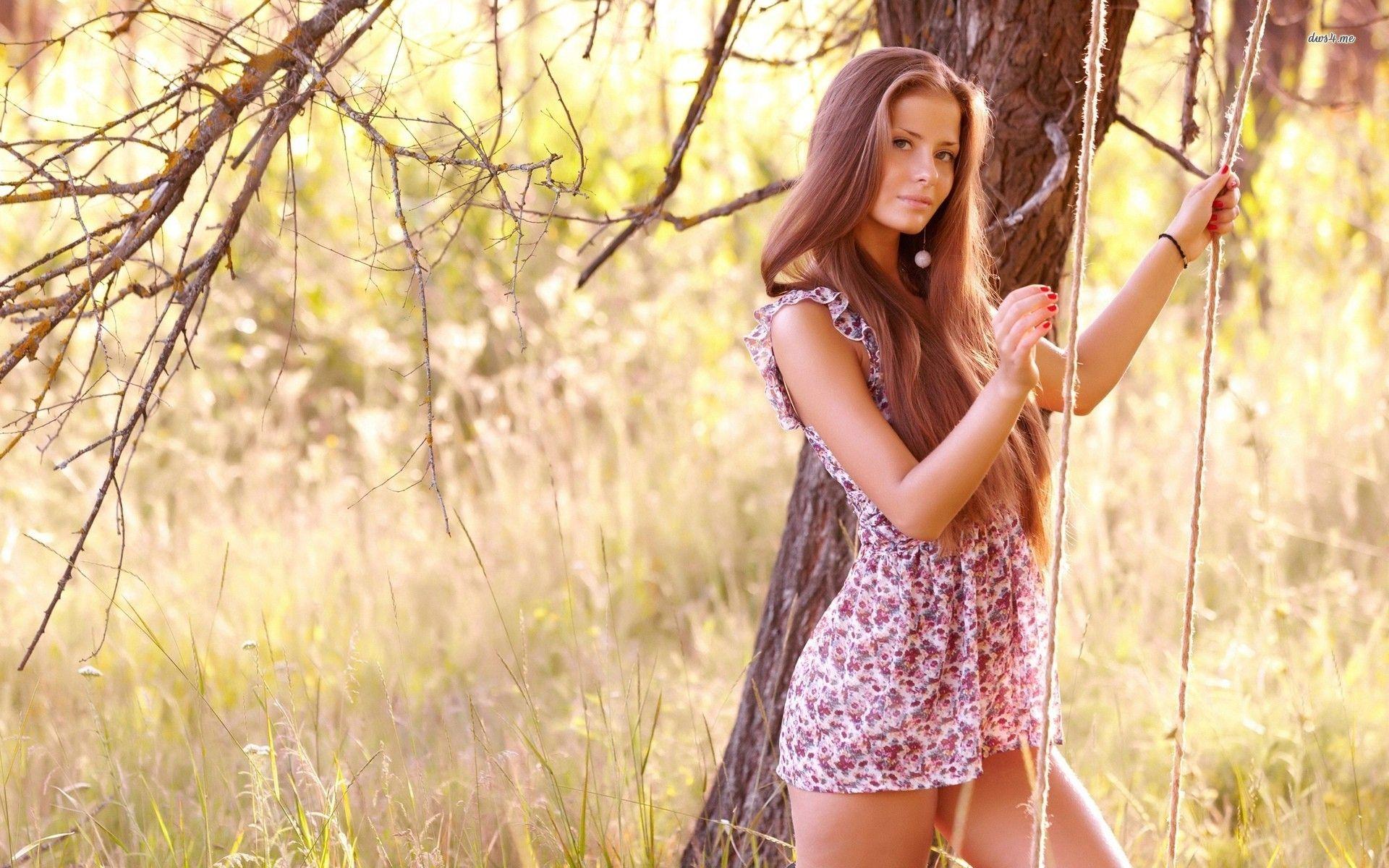 1920x1200 Girl on a swing wallpaper wallpaper