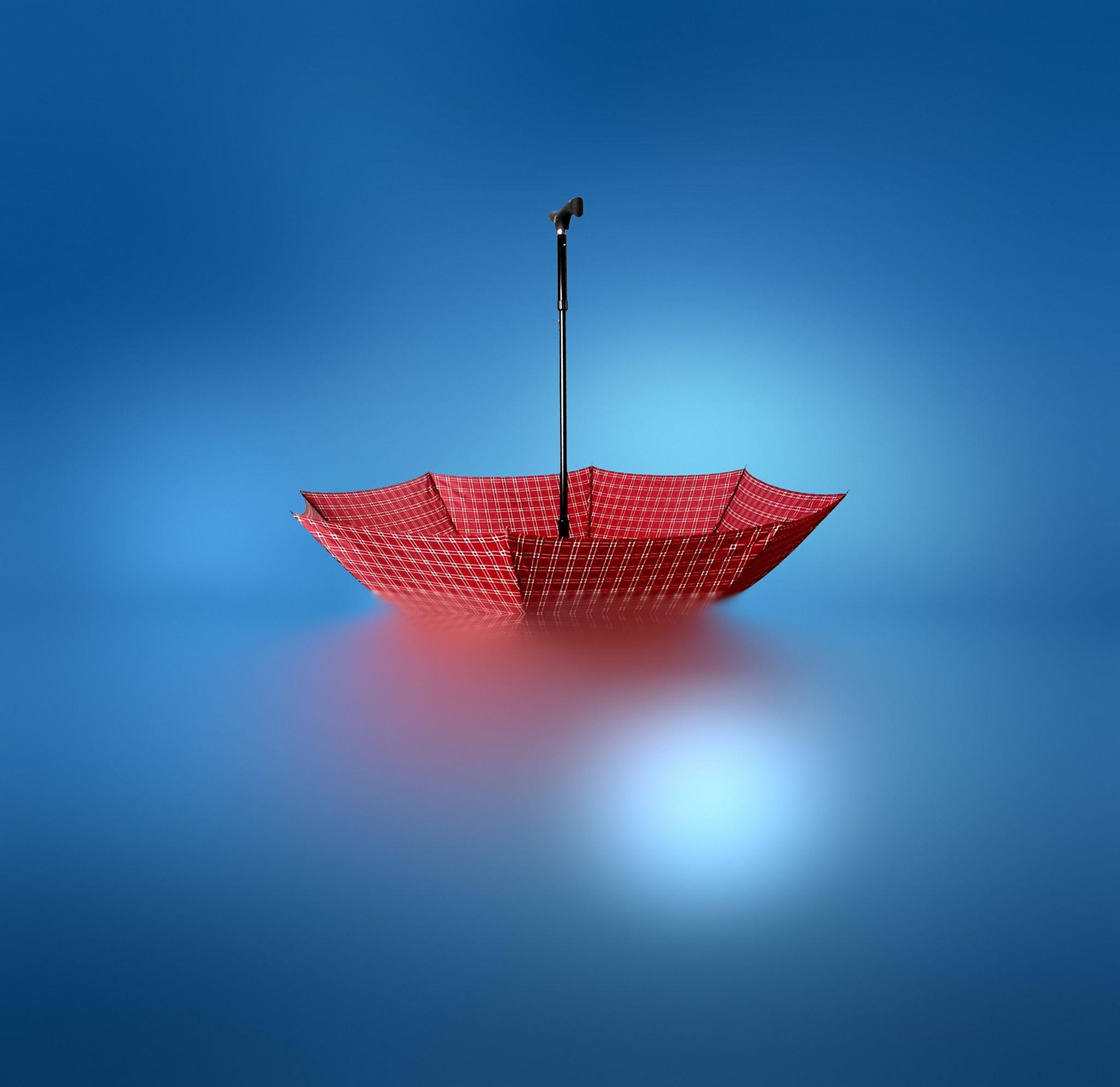 2048x1989 Wallpaper Umbrella, Upside down, Floating, HD, Creative Graphics