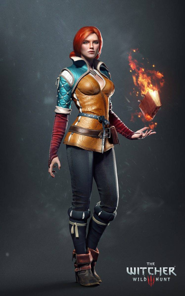 748x1194 The Witcher 3: Wild Hunt, Triss Merigold, Artwork Wallpaper