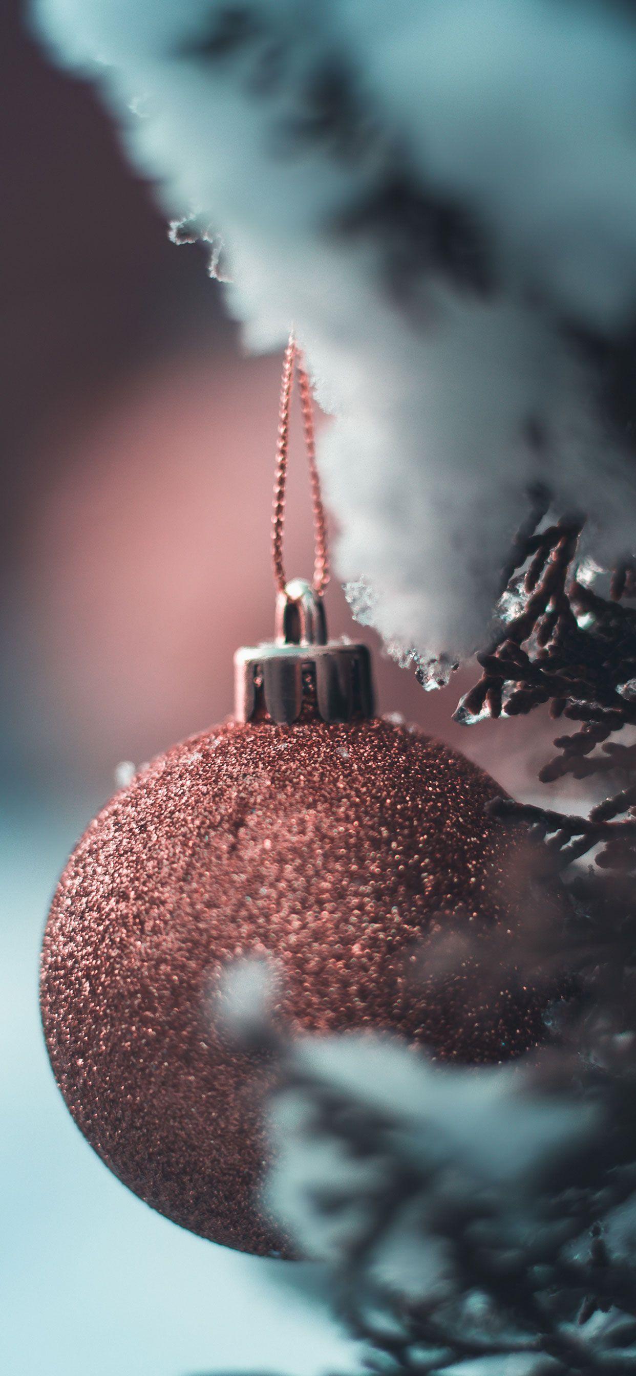 1242x2688 Aesthetic Christmas Wallpaper iPhone. Christmas Ornaments