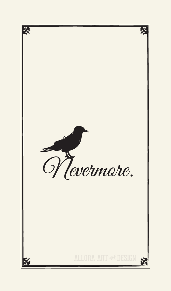 720x1224 nevermore. phone wallpaper #nevermore #raven #poe