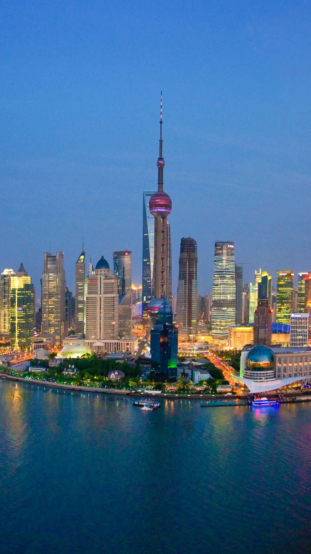 1080x1920 Shanghai Skyline iPhone Wallpaper HD