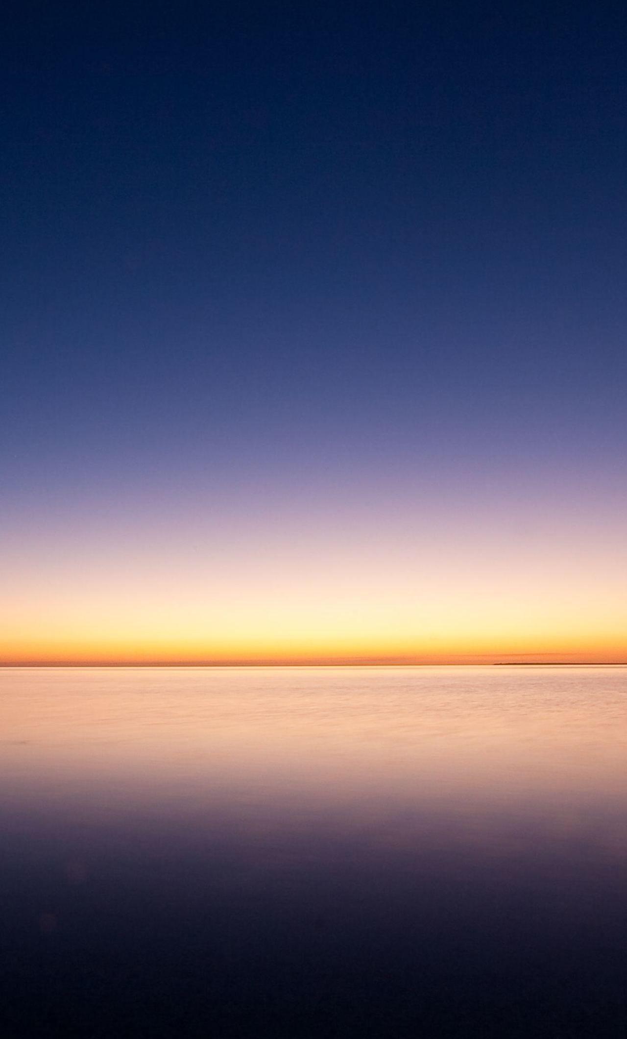 1280x2120 Sunrise Ocean Minimalism Simple Background iPhone