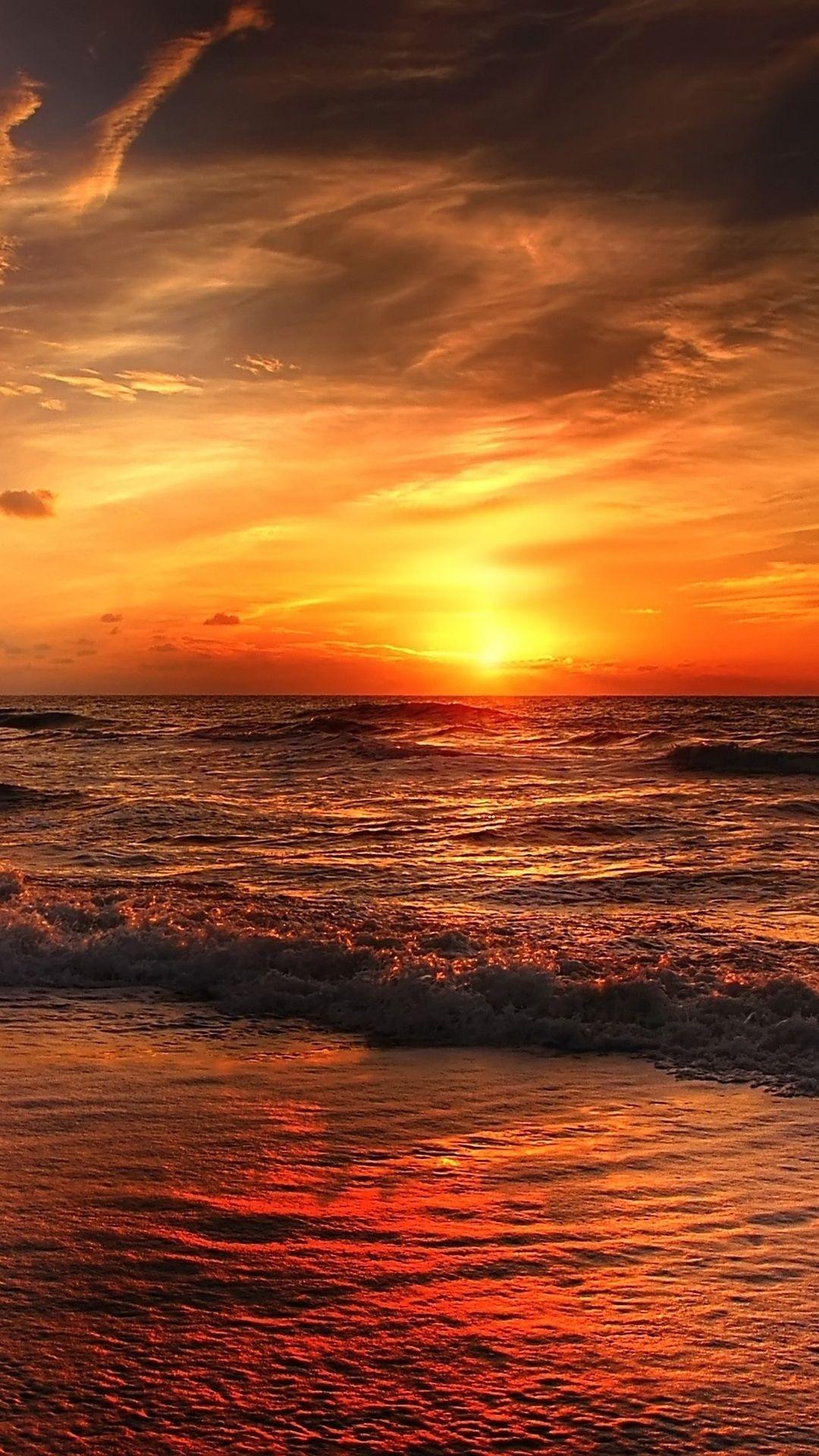 1080x1920 Sunset Beach iPhone 7, 6s, 6 Plus, Pixel xl, One