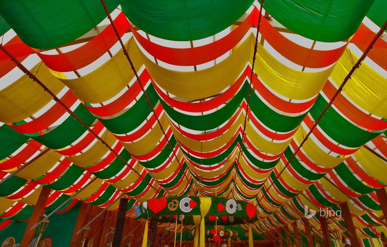 1332x850 Wallpaper holiday, paint, Germany, Munich, Oktoberfest, the beer tent image for desktop, section интерьер