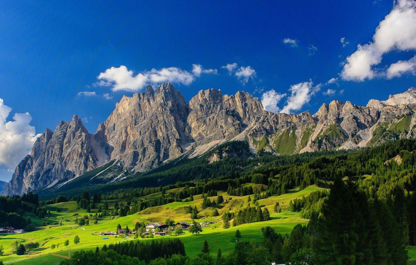 1332x850 Wallpaper mountains, Germany, valley, Bayern, village