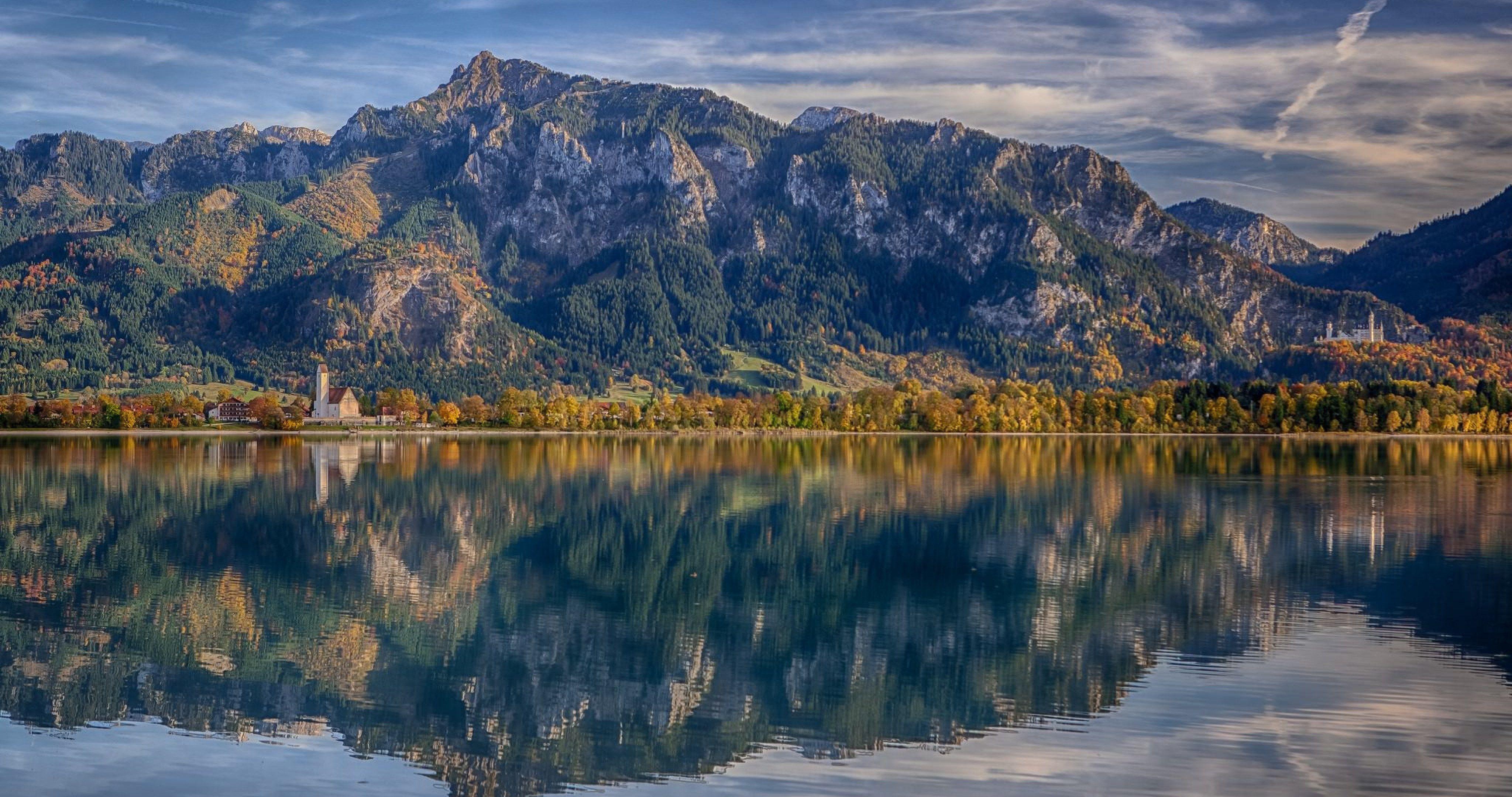 4096x2160 lake forggensee bavaria germany wallpaper 4k ultra HD