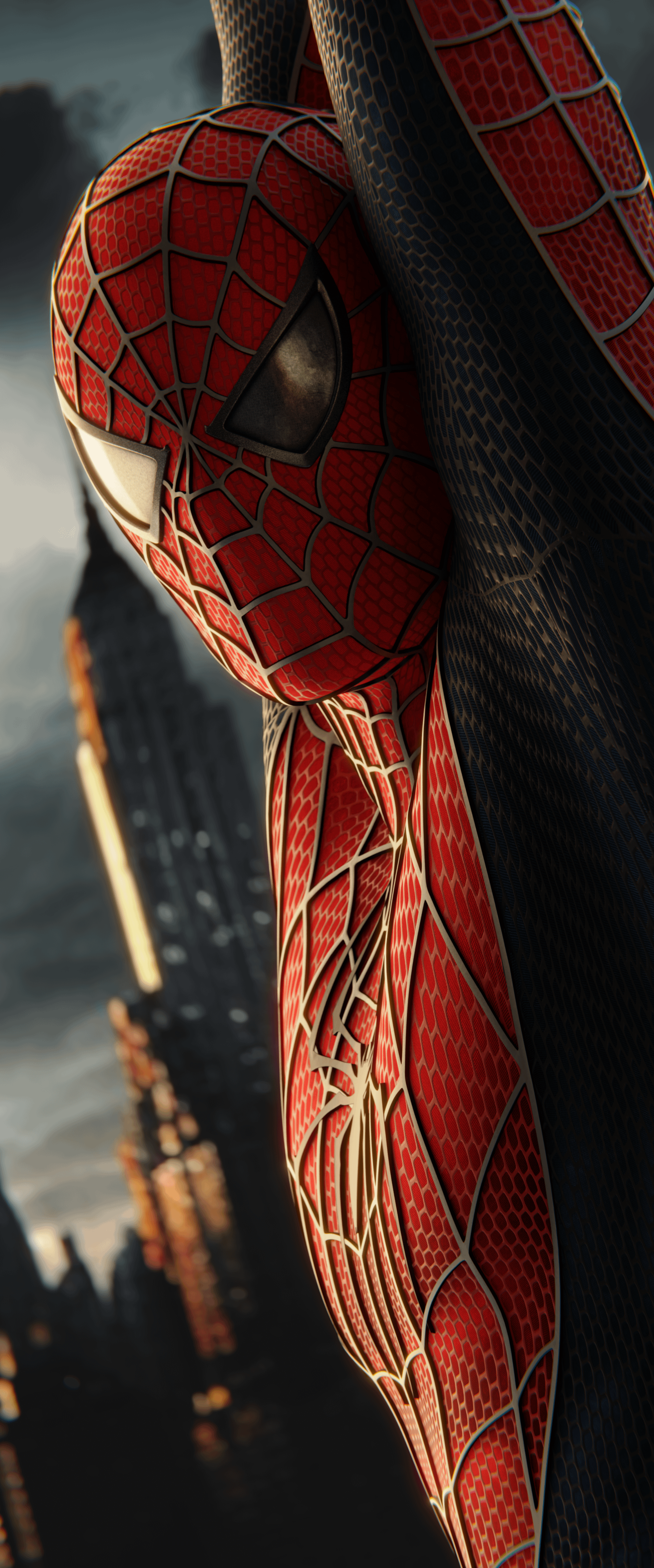 1600x3840 Sam Raimi's Spider Man Wallpaper Made In Blender. 3D Model Made By Low_res_jpg, Lighting, Render And Compositing Made By Me :)