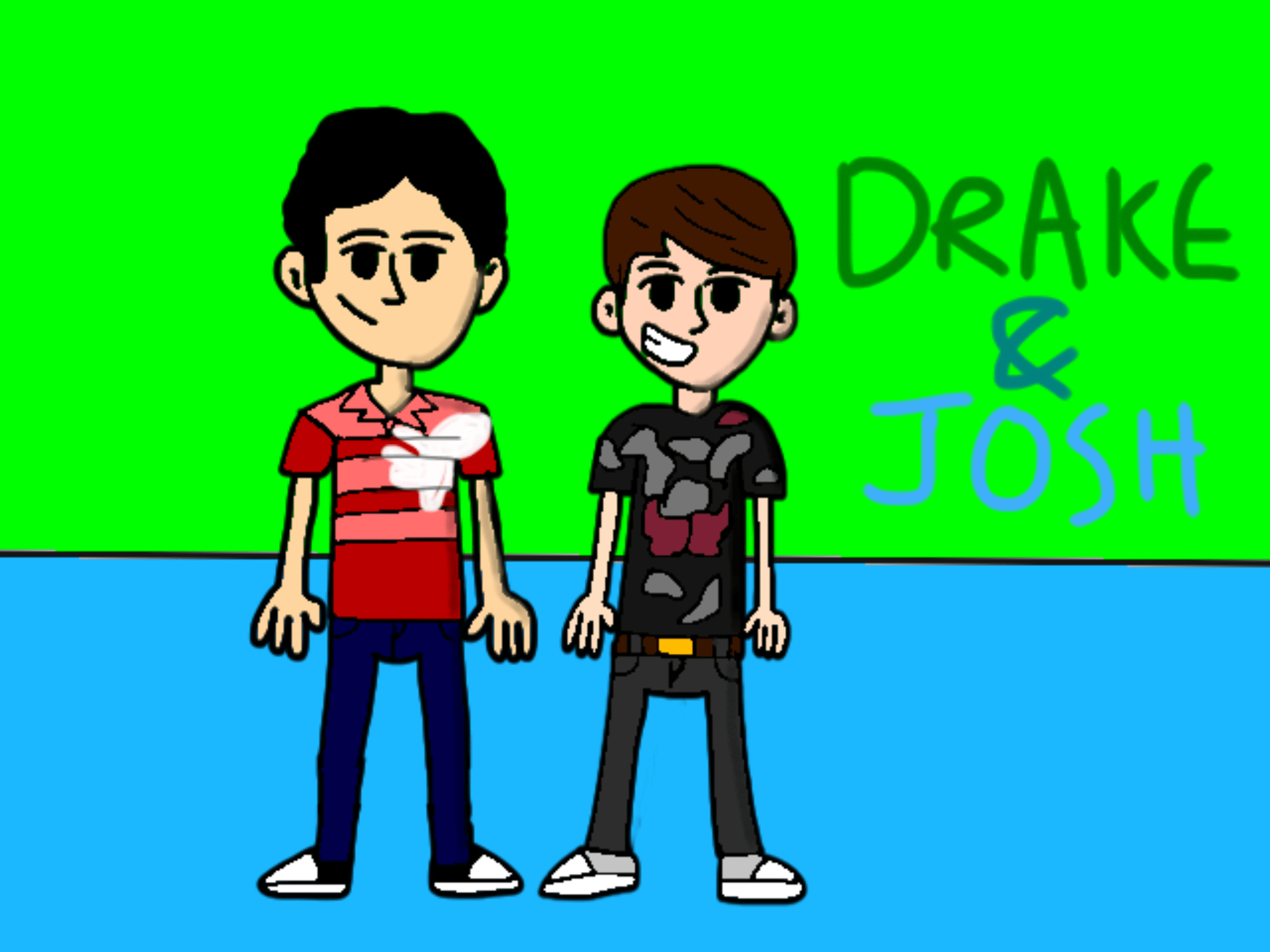 2048x1536 I made a drawing of Drake & Josh when I