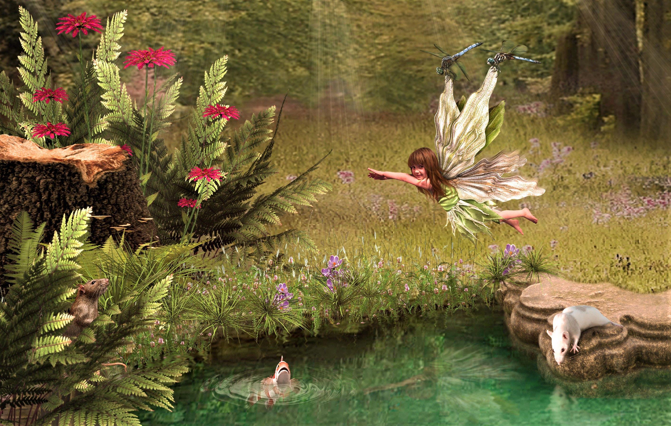 2825x1794 Tiny Fairy HD Wallpaper