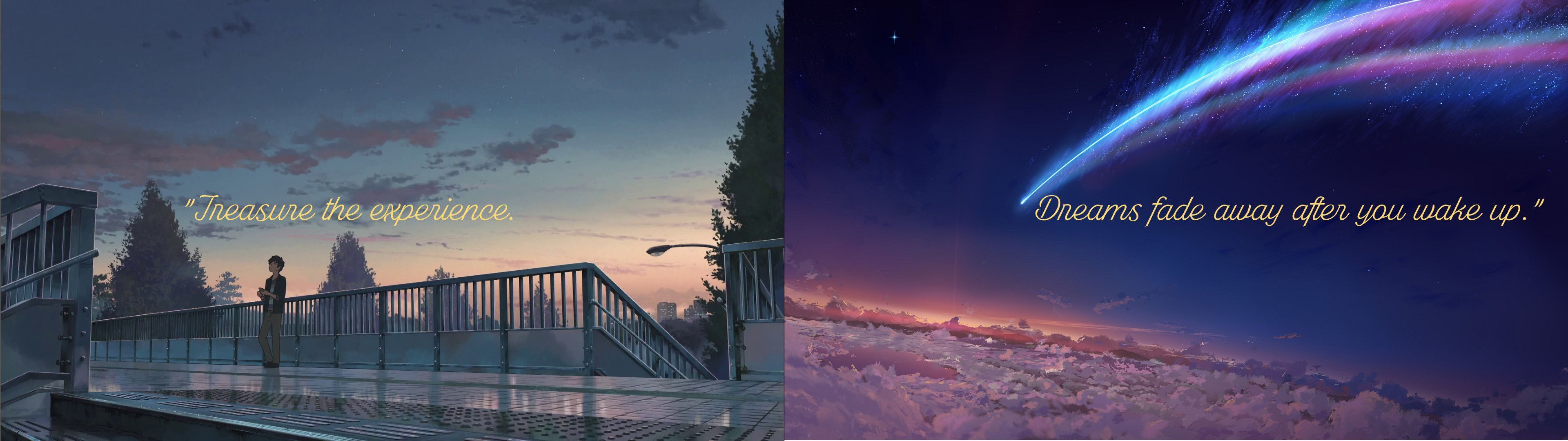3840x1080 Your name dual monitor wallpaper