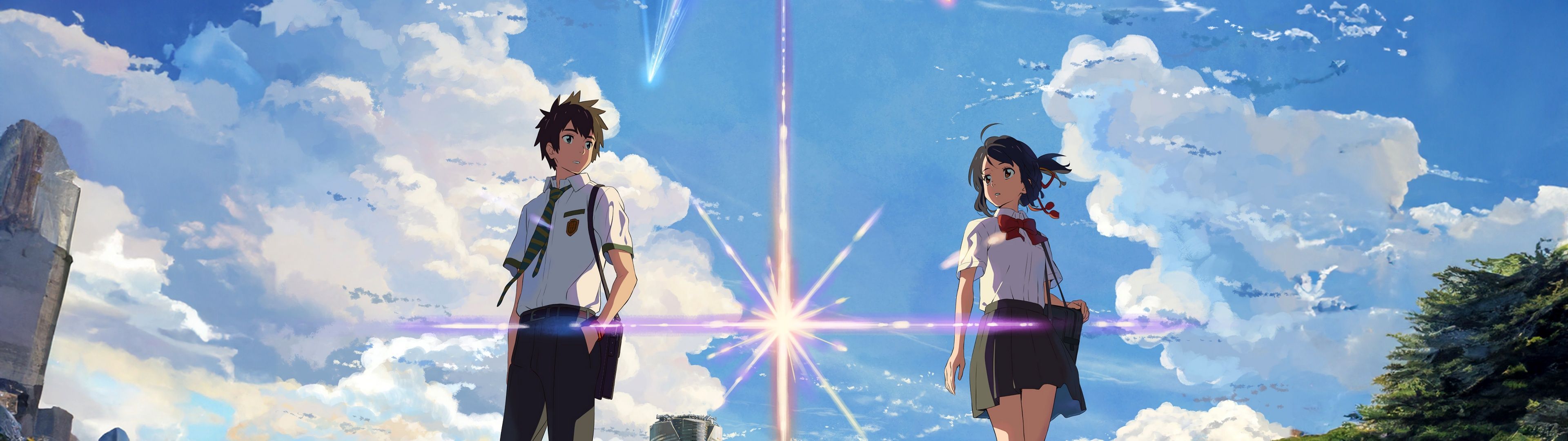3840x1080 Wallpaper 4K, 5K, Mitsuha Miyamizu