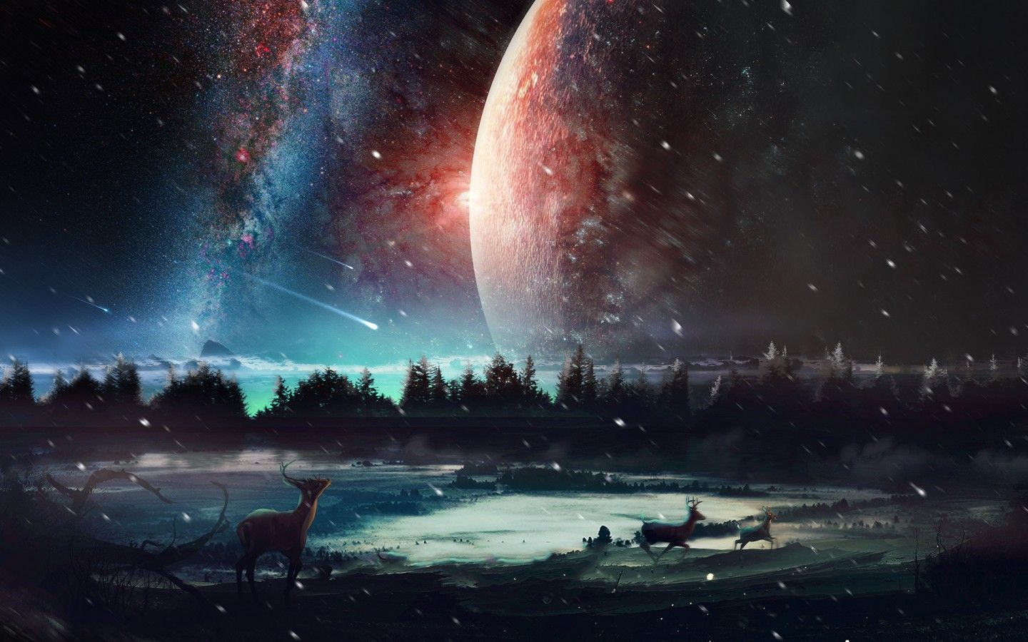 1440x900 Universe Scenery Wallpaper. HD
