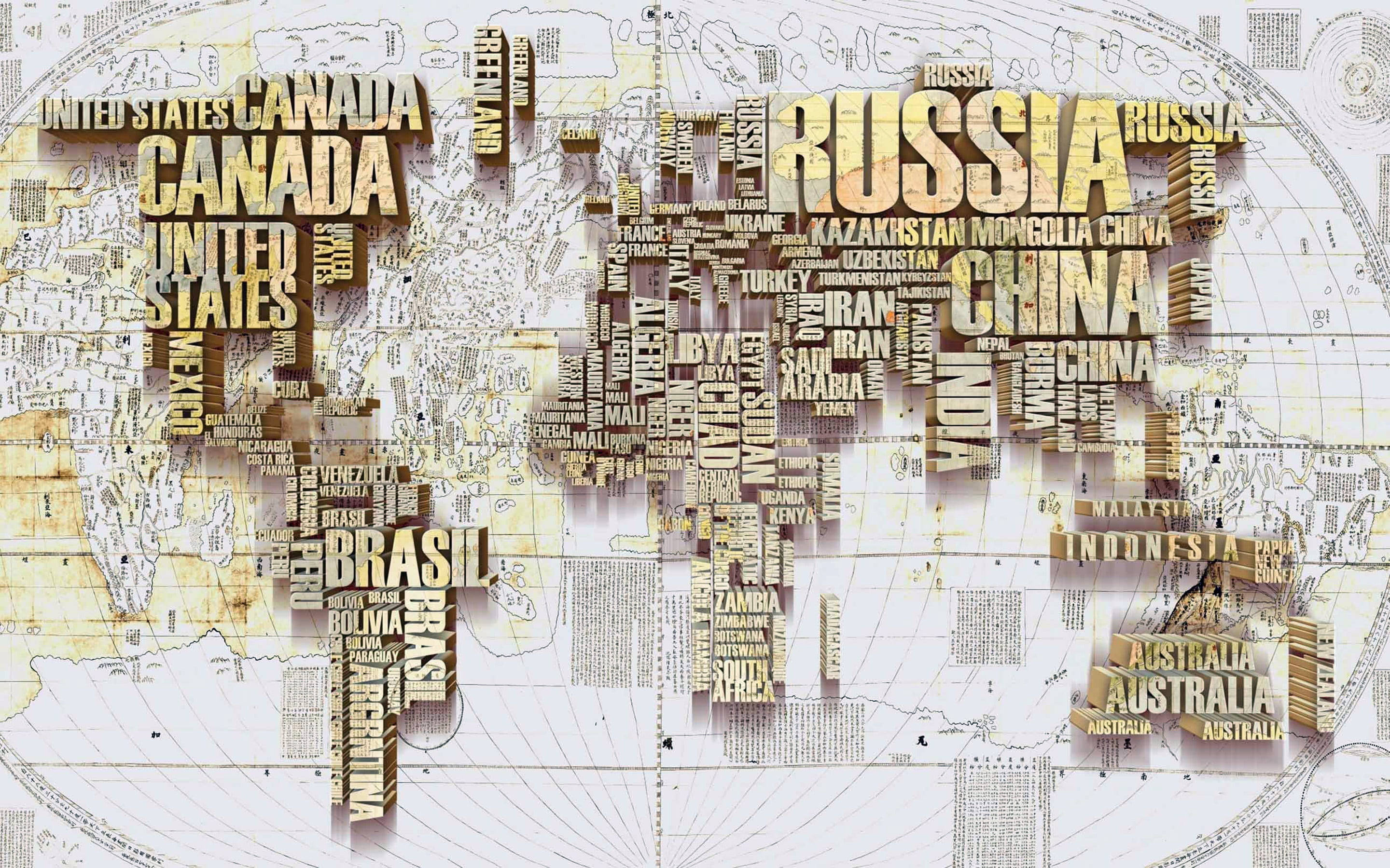 2880x1800 Countries Map Wallpaper