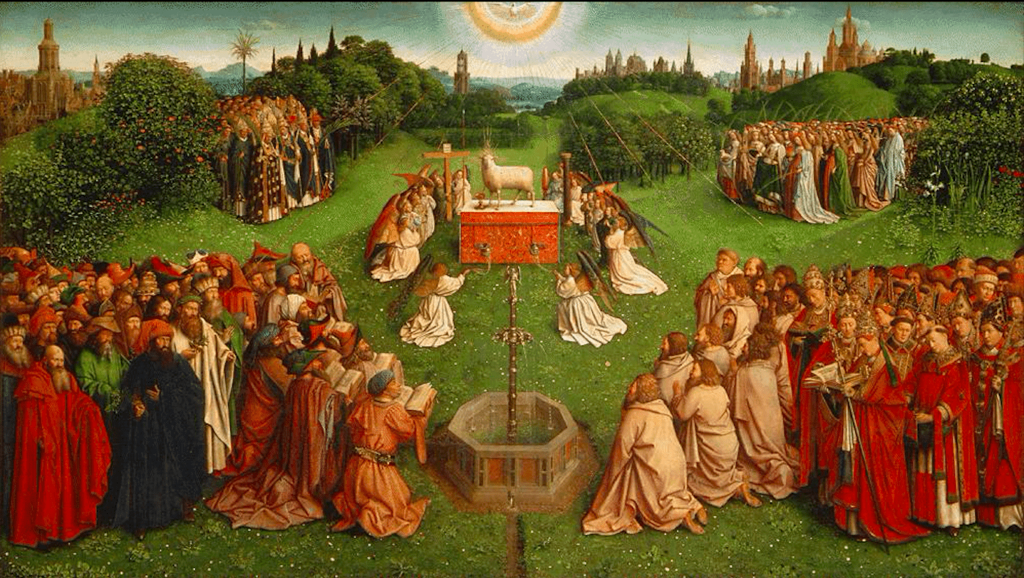 1437x812 Adoration of the Mystic Lamb, Ghent