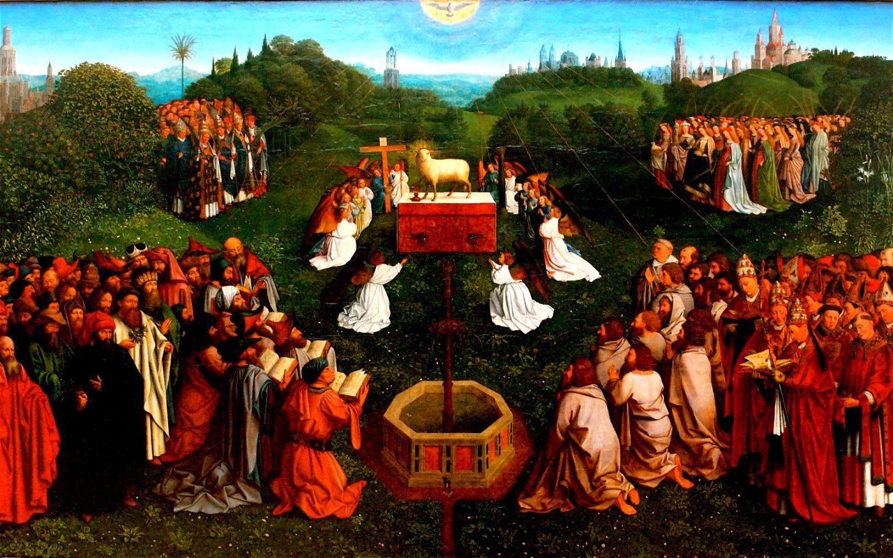 1280x800 Genter altar, lamb adoration van