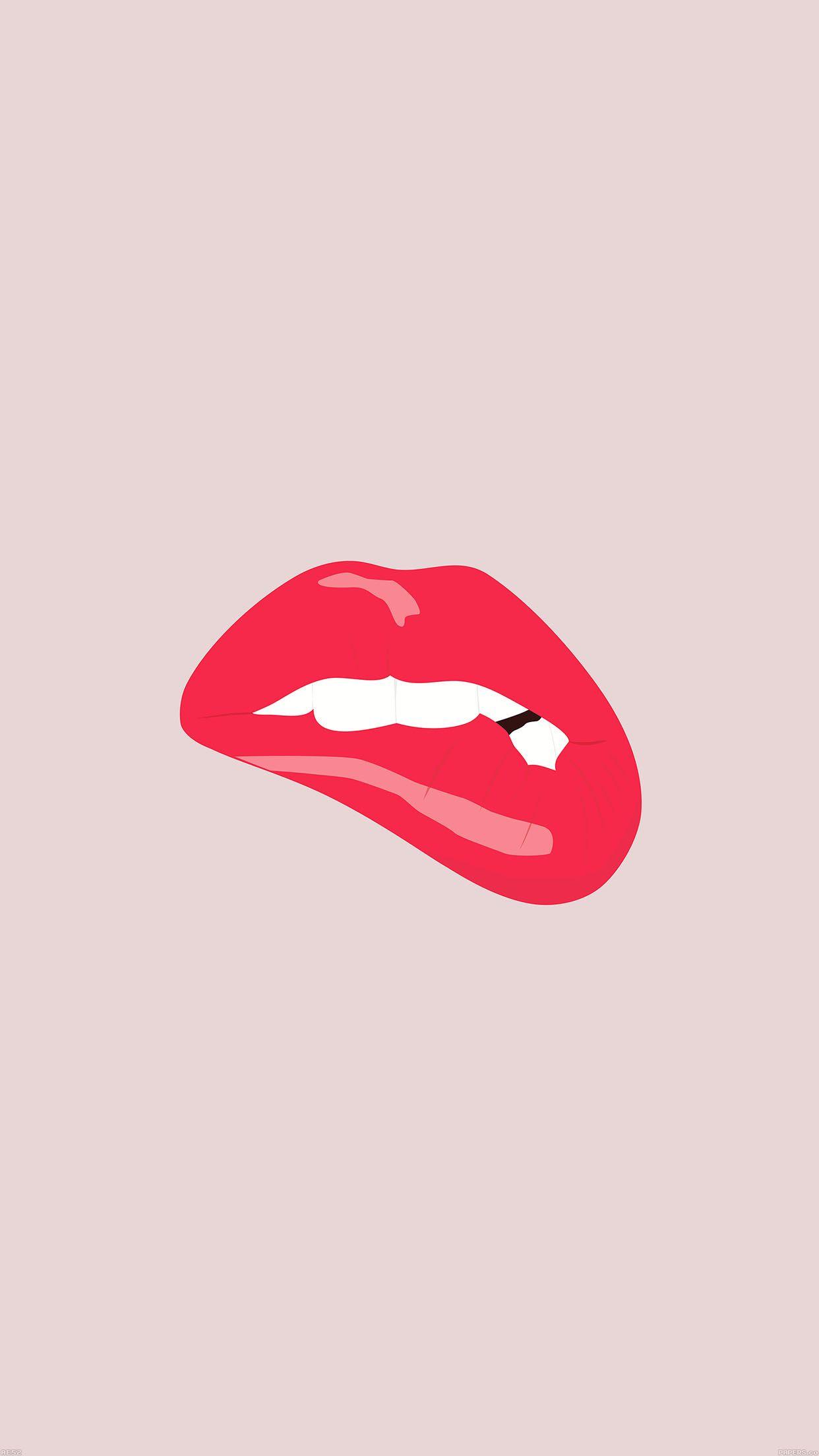 1242x2208 iPhone 6 Wallpaper lips minimal art