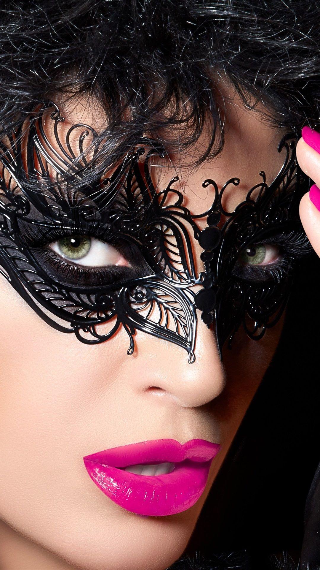 1080x1920 Girl Face, Mask, Black Style 1080x1920 IPhone 8 7 6 6S Plus