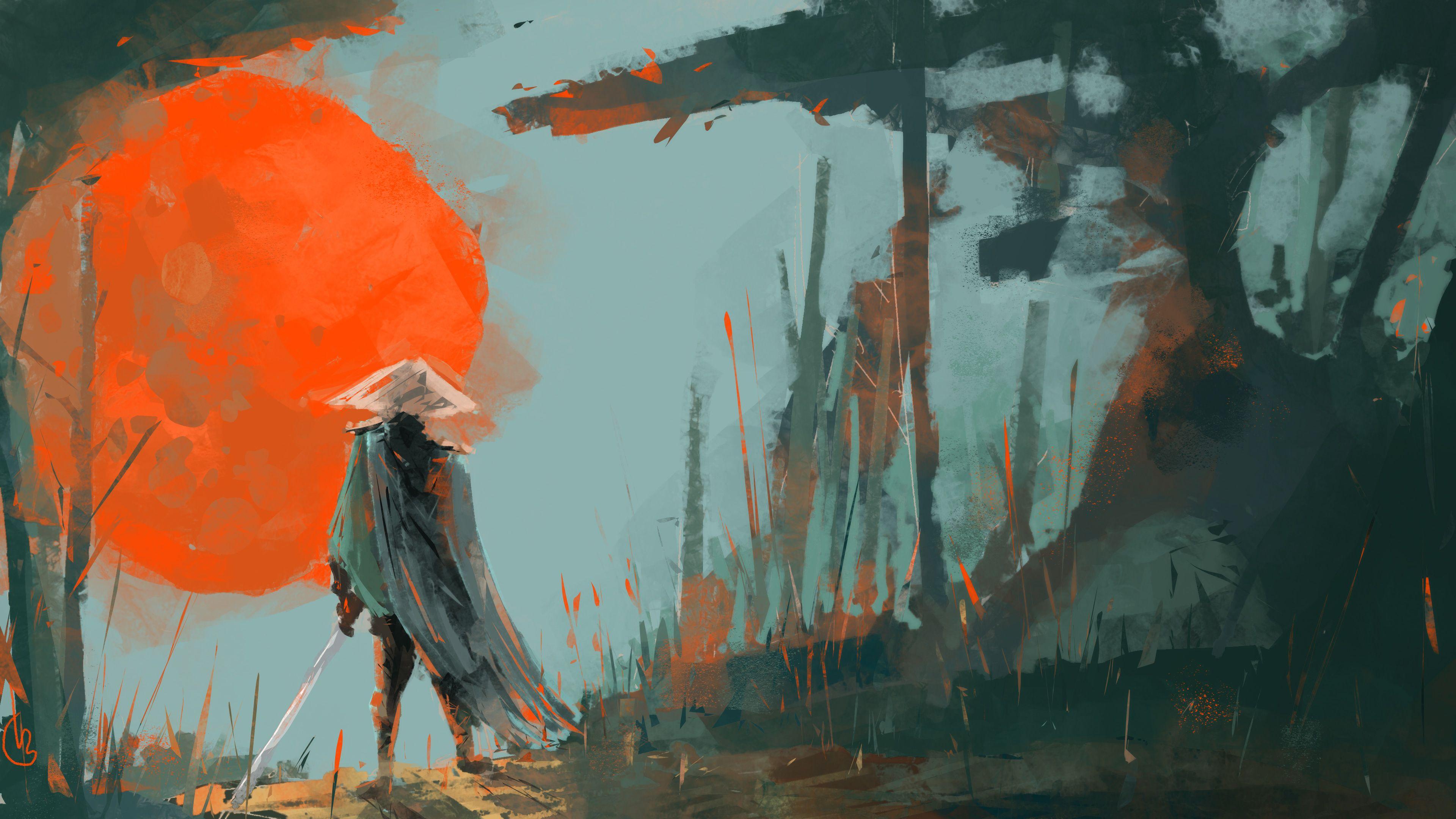 3840x2160 Samurai Digital Artwork 4k, HD Artist, 4k Wallpaper, Image