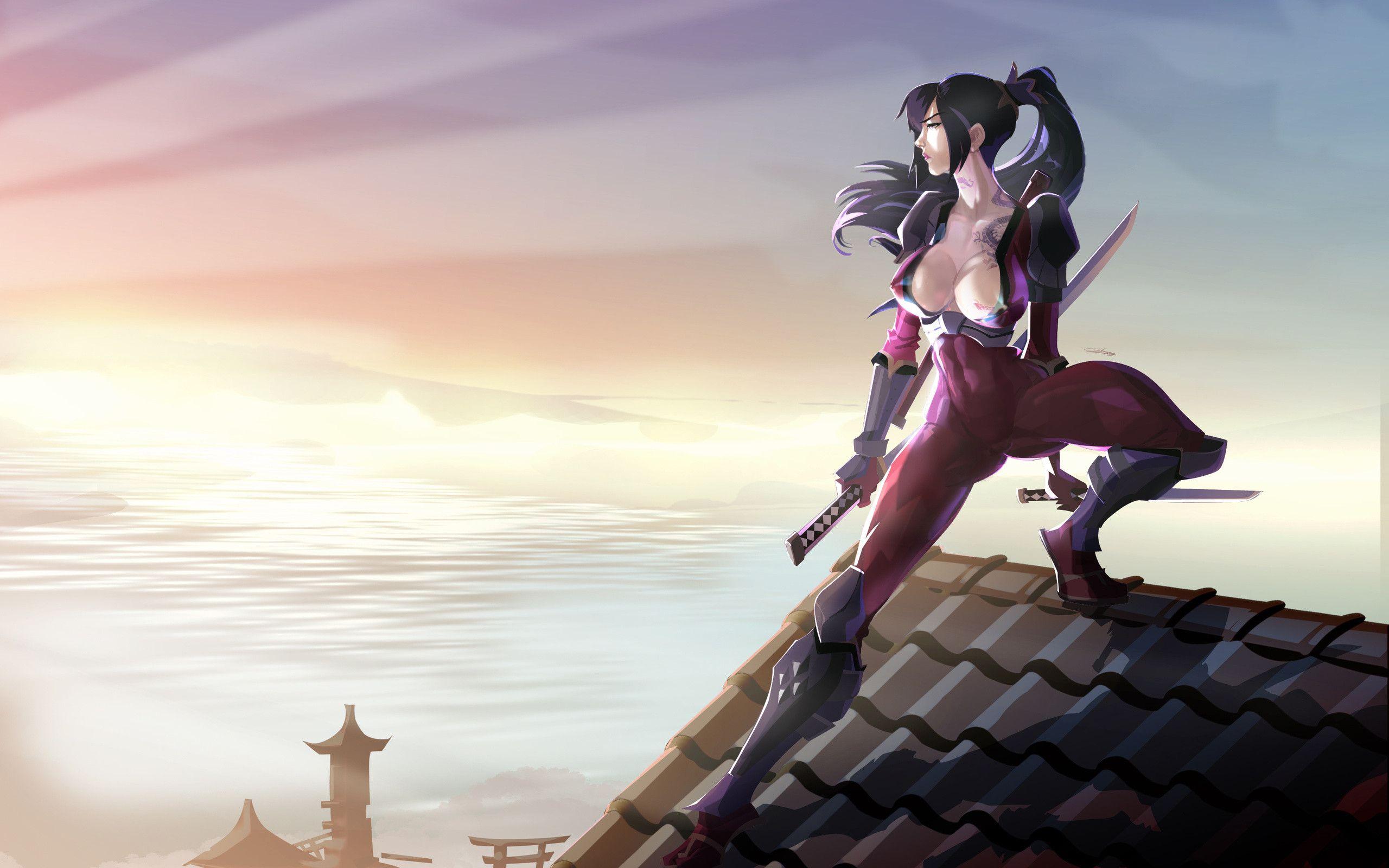 2560x1600 Samurai Girl Wallpaper