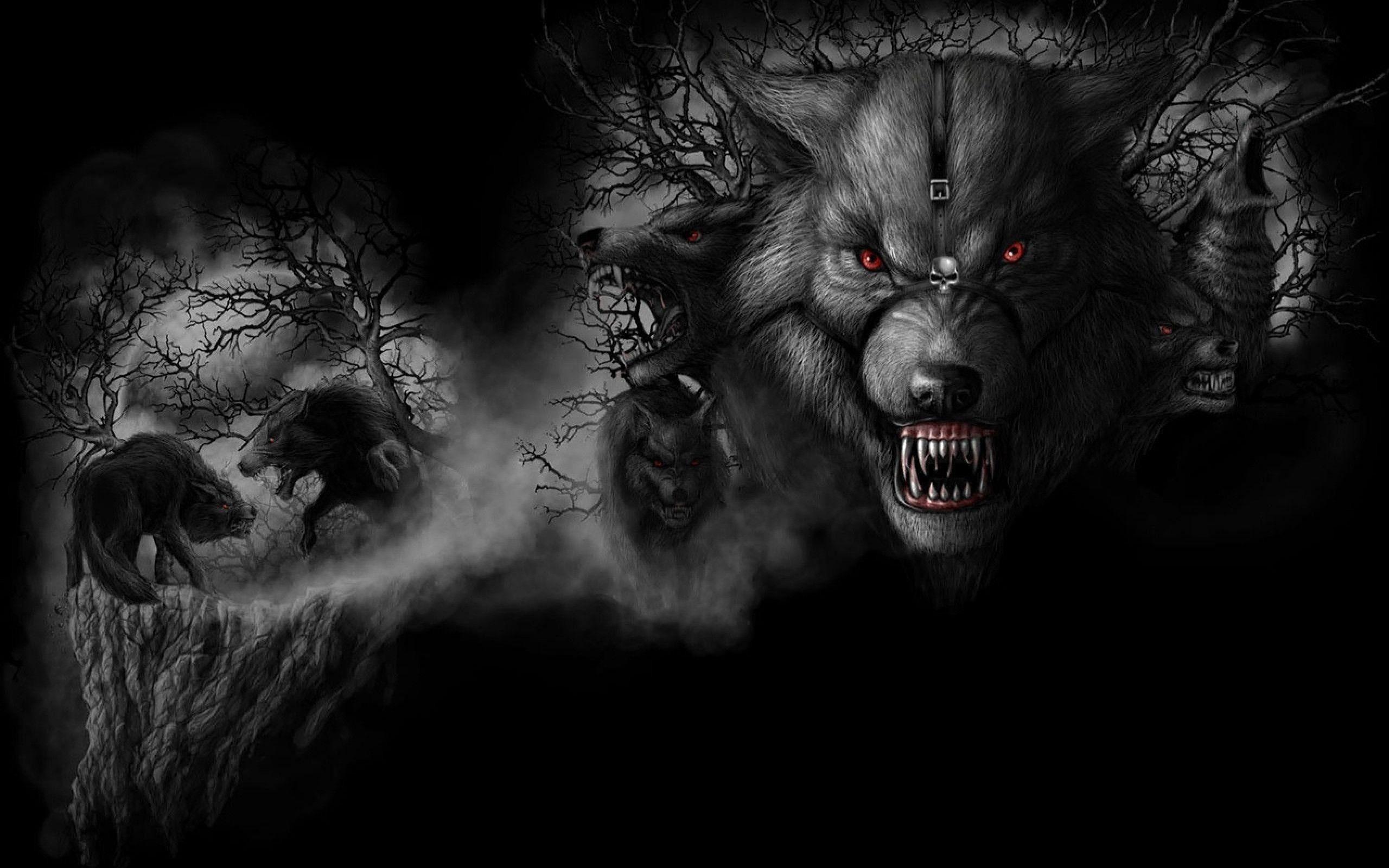 Creepy Wolf Wallpapers - Top Free Creepy Wolf Backgrounds - WallpaperAccess