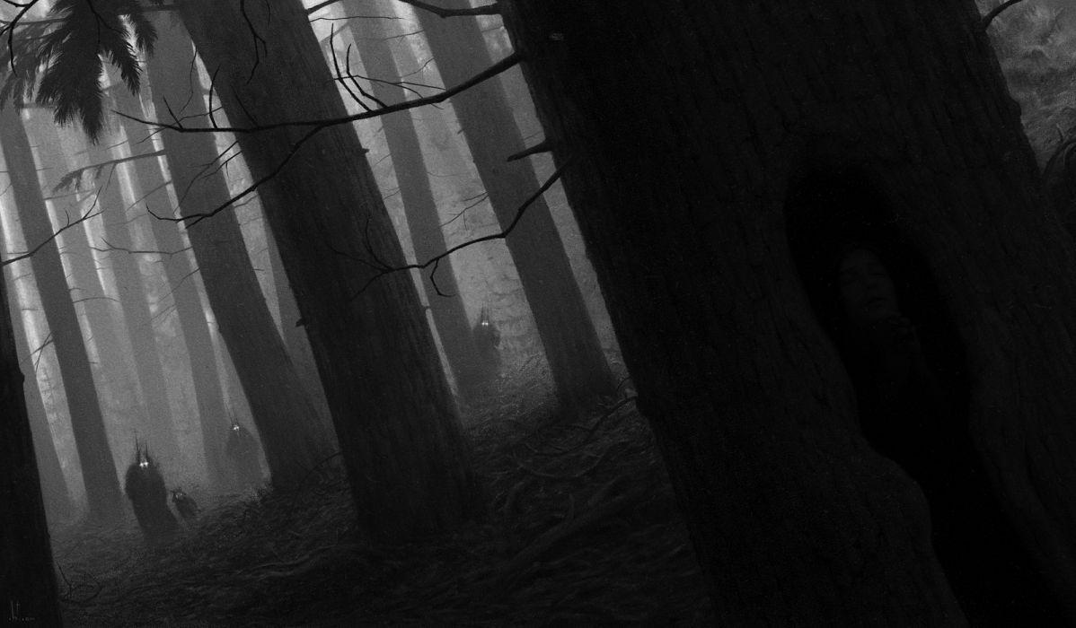 1198x700 Werewolves werewolf wolf wolves dark horror creature creatures creepy forest trees wallpaperx935