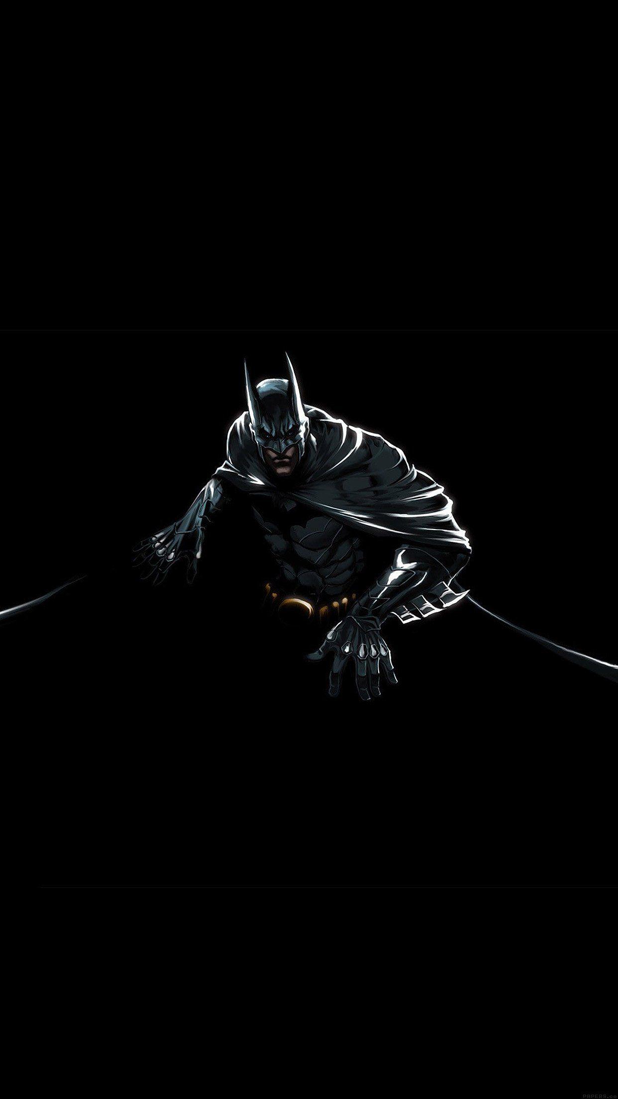 1242x2208 Batman Dark Hero Pose Illust Art