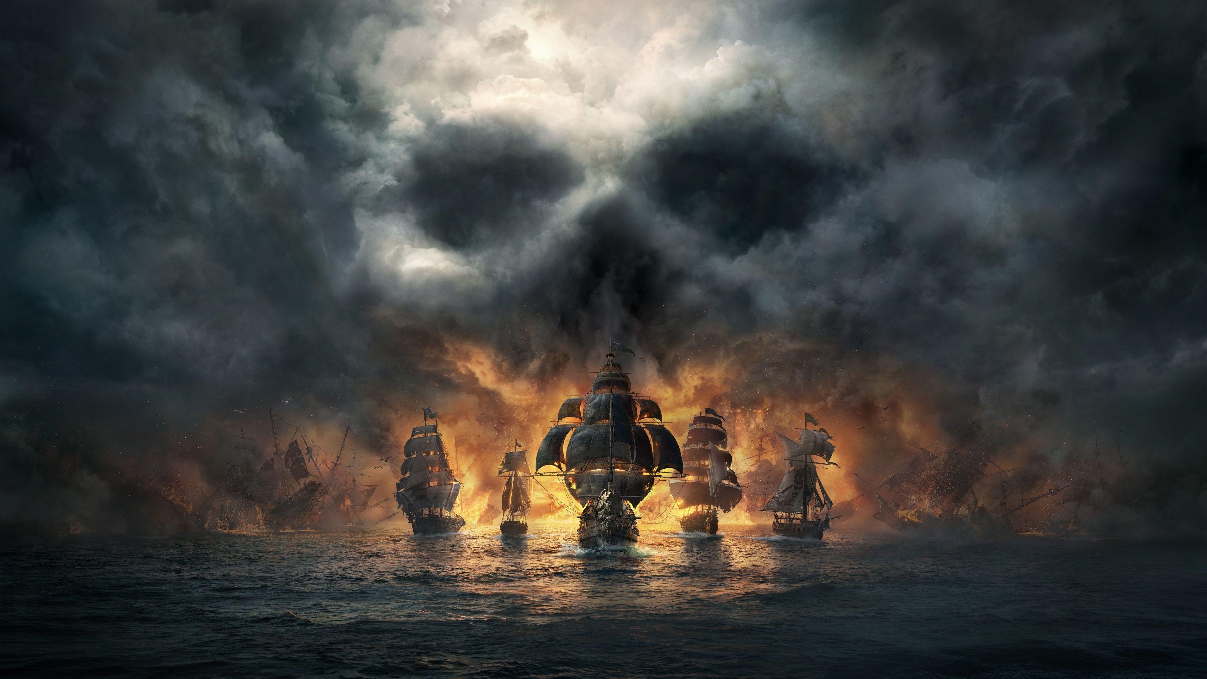 3840x2160 4K Game Wallpaper Skull and Bones Ultra HD Image Wallpaper