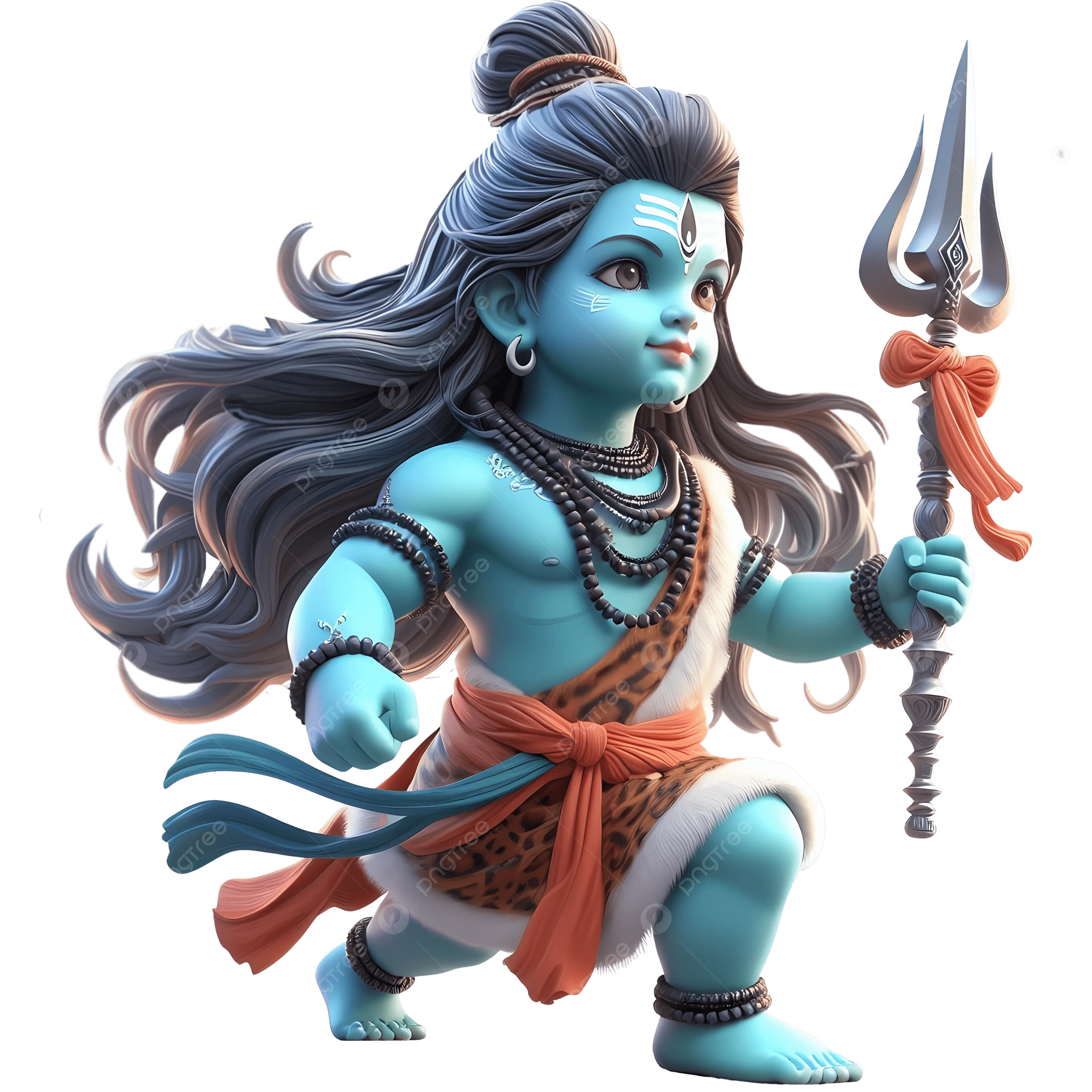 2500x2500 Little Shiva With Long Hair Design