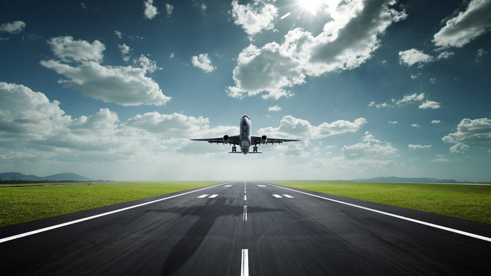 1920x1080 Download Airplane From Runway Wallpaper