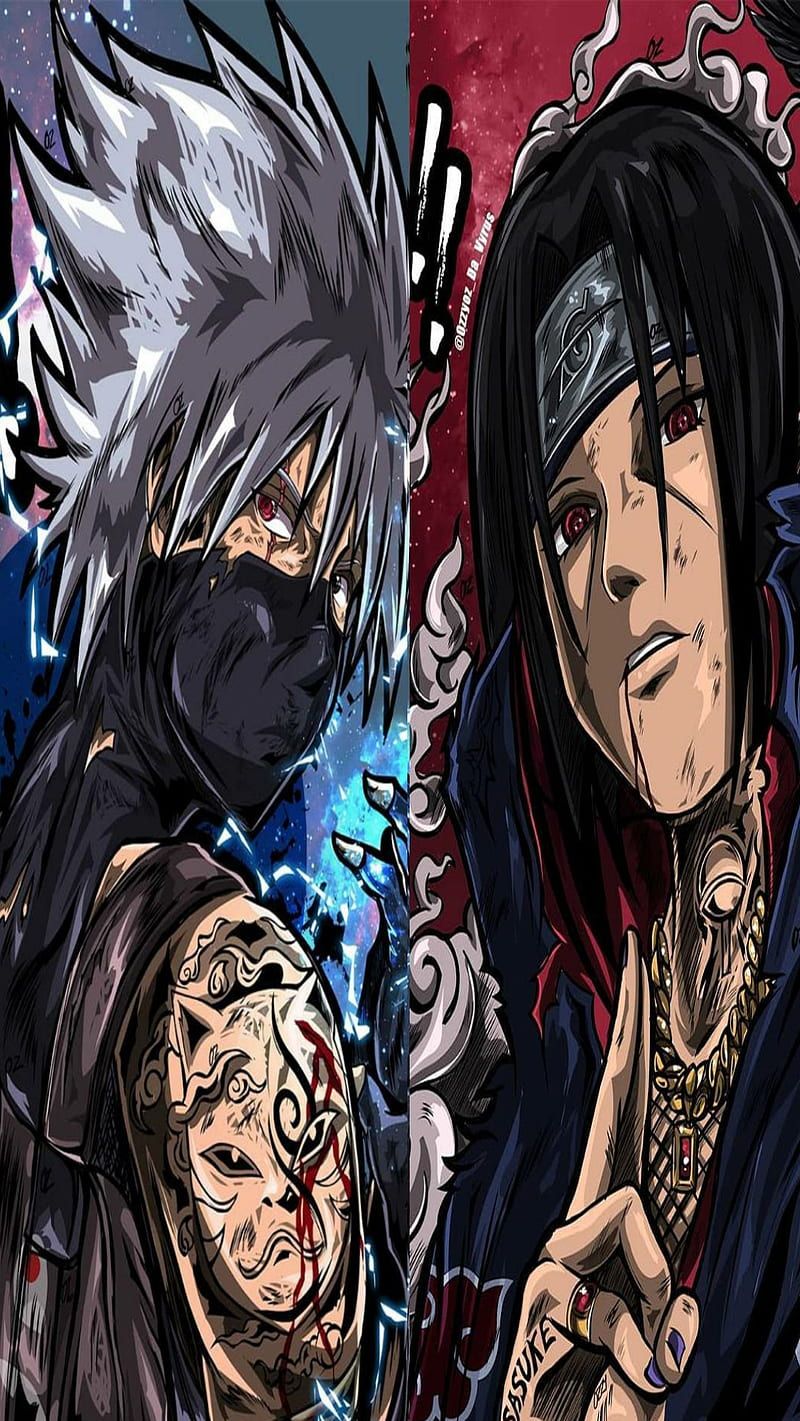800x1421 HD kakashi y itachi wallpaper