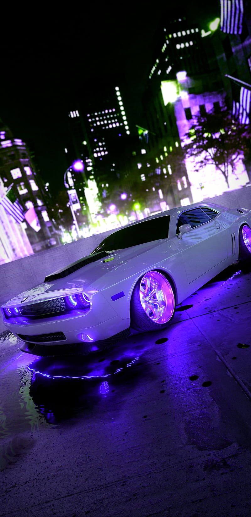 800x1644 HD purple car wallpaper