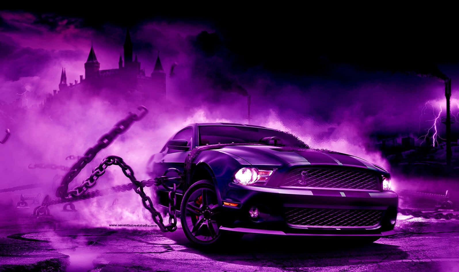 1595x946 Download Purple Car With Chains