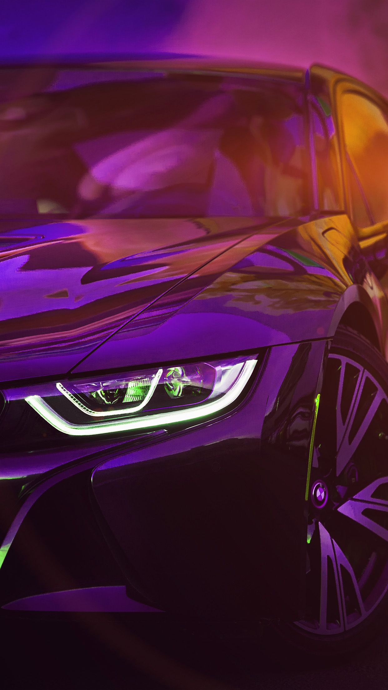 1242x2208 Purple Car iPhone Wallpaper