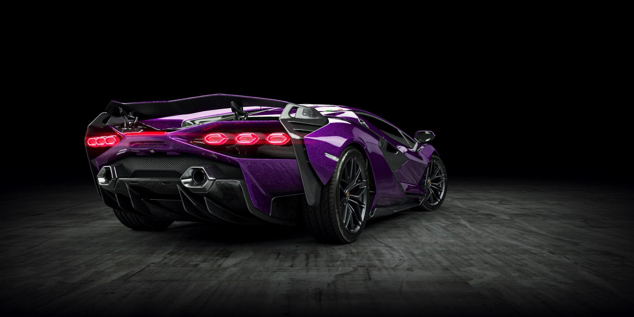 2160x1080 Download Purple Car Vehicle Lamborghini
