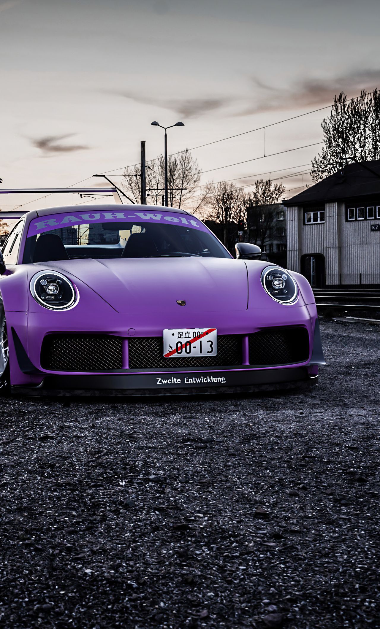 1280x2120 Cool Purple Car Wallpaper
