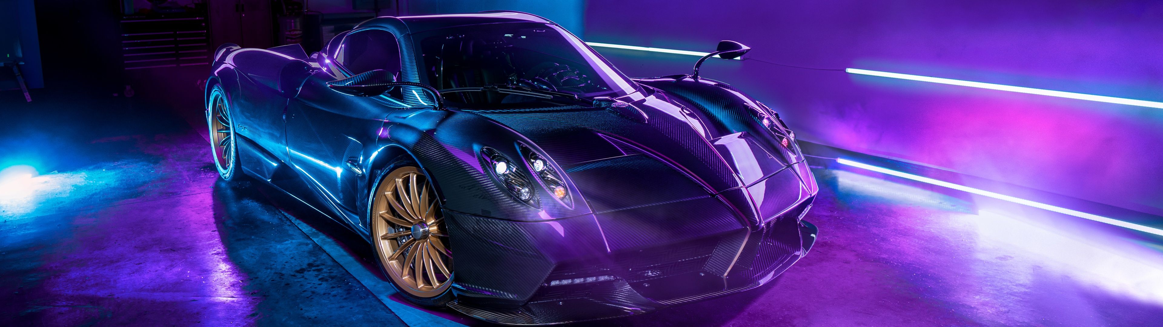 3840x1080 Pagani Huayra Roadster Wallpaper 4K