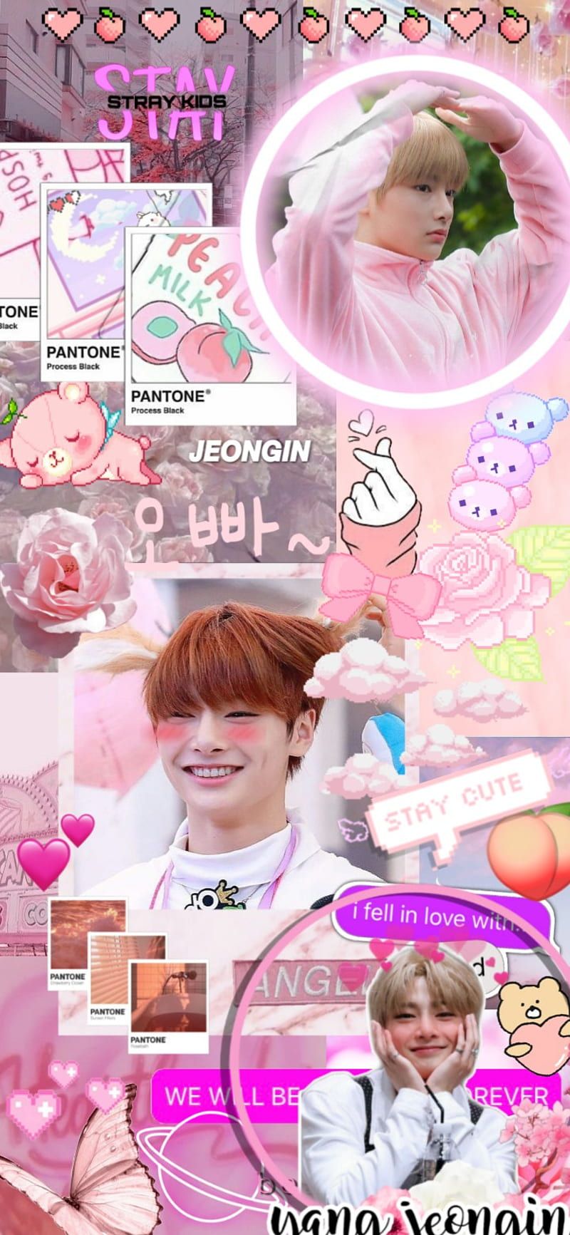 800x1733 Yang Jeongin, fox, innie, kpop aesthetic, pink, pink is for boys, skz, stray kids, HD phone wallpaper